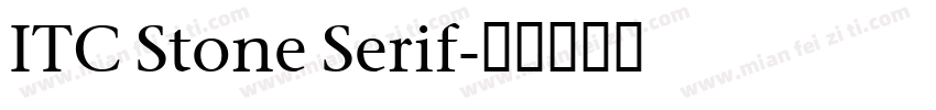 ITC Stone Serif字体转换